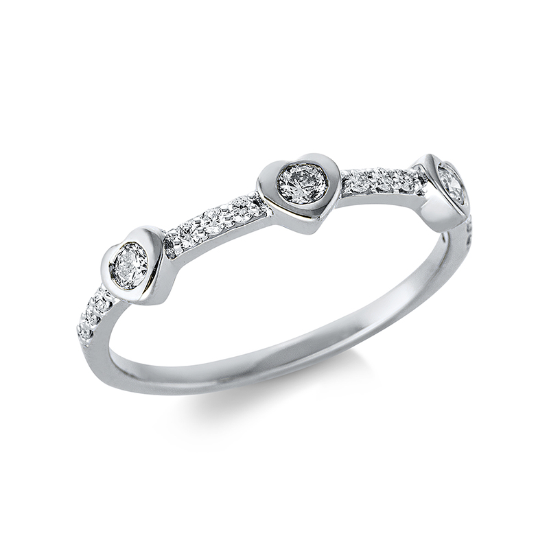 Ring 18 kt WG Herz