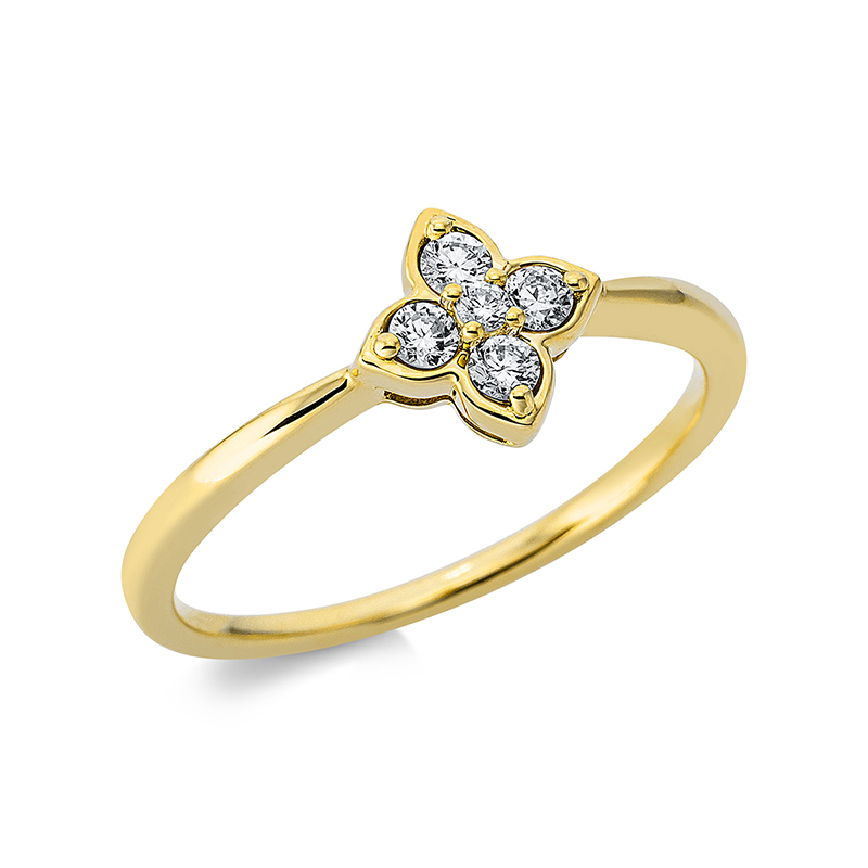 Ring 18 kt GG Kleeblatt