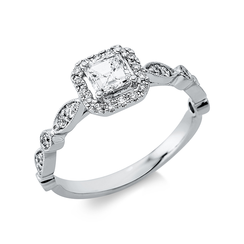 Ring 4er-Krappe 18 kt WG