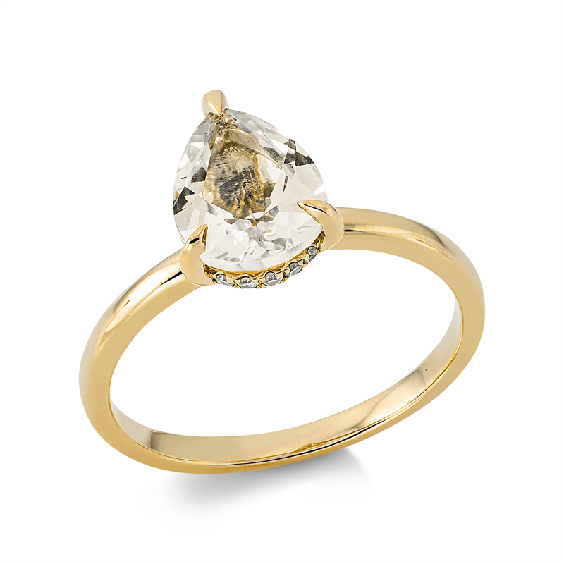 Ring 3er-Krappe 18 kt GG Tropfen