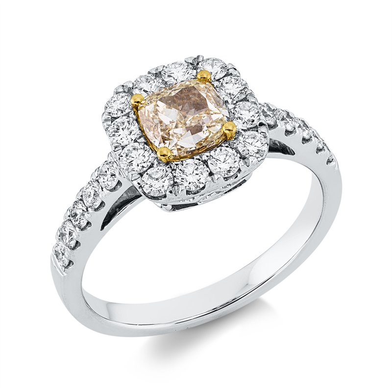 Ring 18 kt WG+GG, GIA 1528210652