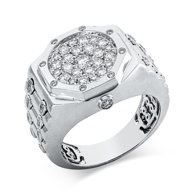 Ring 18 kt WG, mattiert