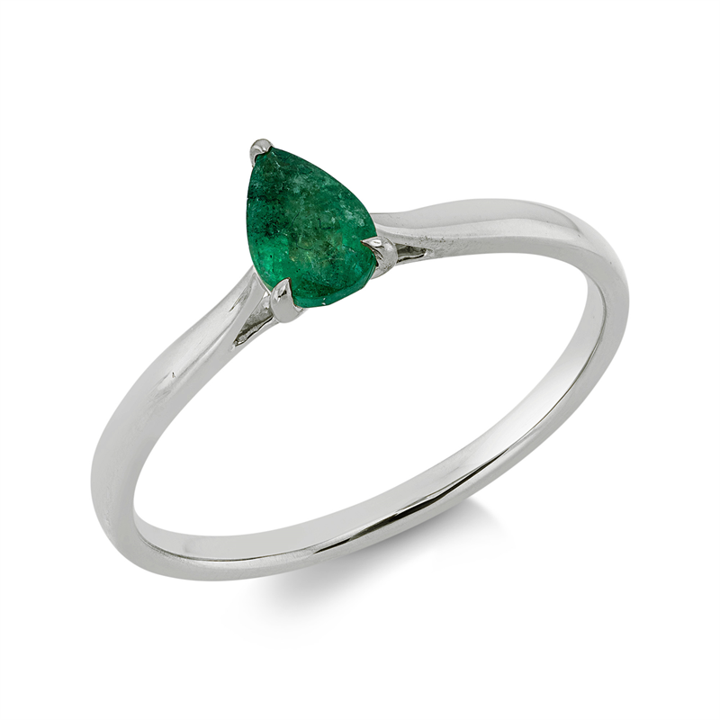Ring 3er-Krappe 18 kt WG Tropfen