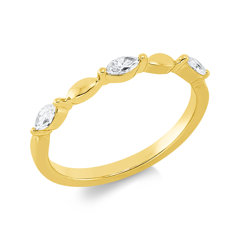 Ring 2er-Krappe 18 kt GG
