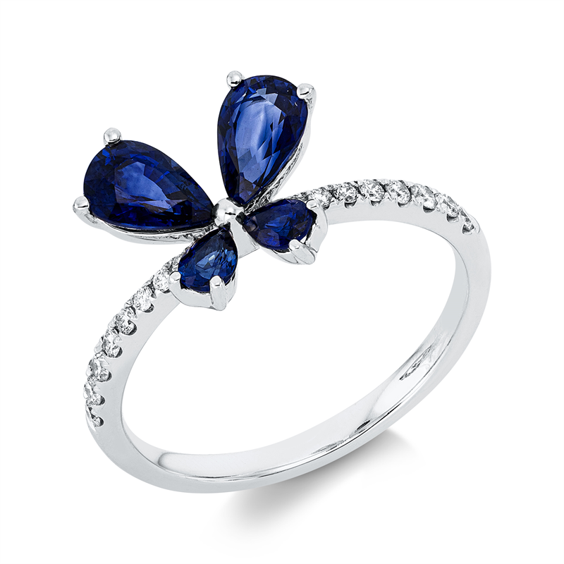Ring 18 kt WG Schmetterling