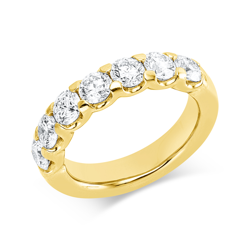 Ring 4er-Krappe 18 kt GG, 7 GIA's