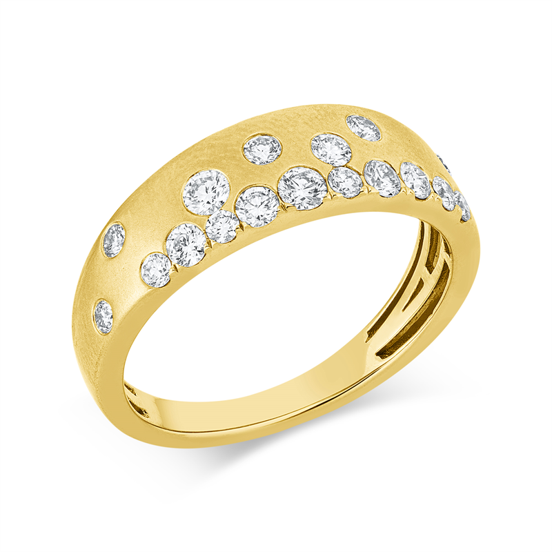 Ring Zarge 18 kt GG, mattiert