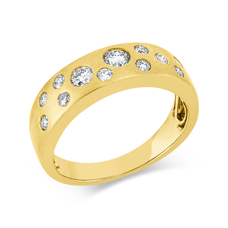 Ring Zarge 18 kt GG, mattiert
