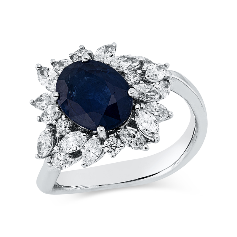 Ring 4er-Krappe 18 kt WG