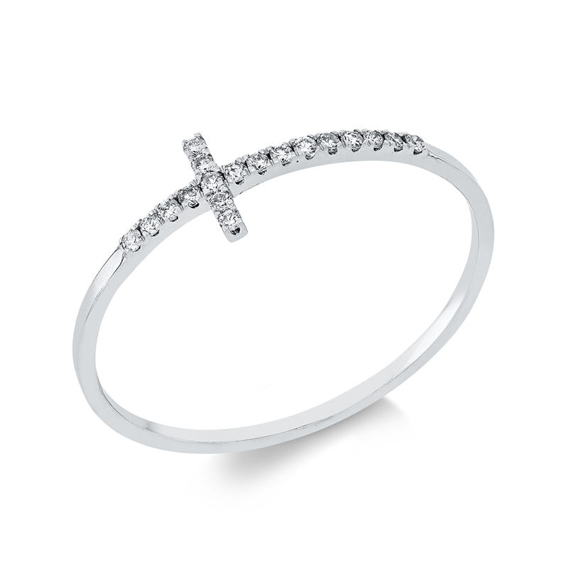 Ring 18 kt WG Kreuz