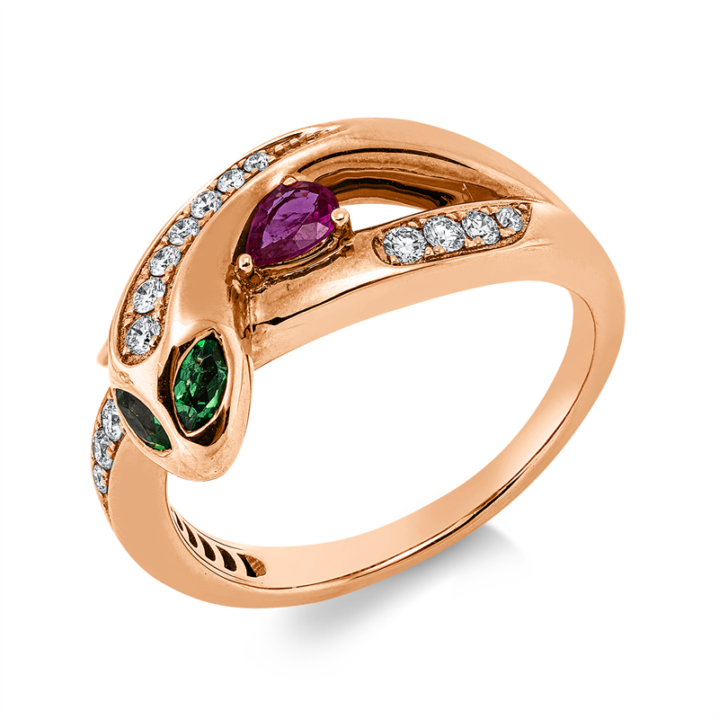 Ring 18 kt RG Schlange