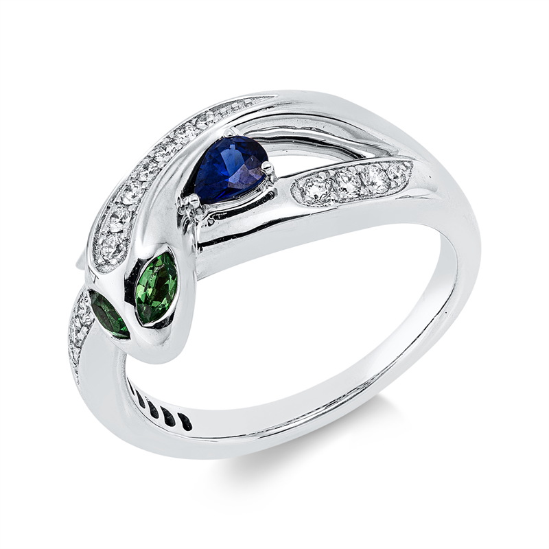 Ring 18 kt WG Schlange