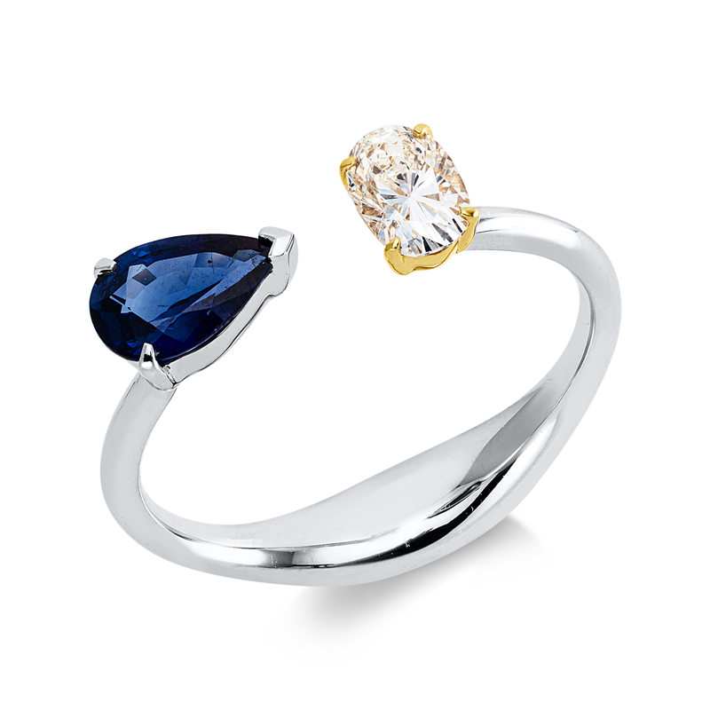 Ring 18 kt WG+GG