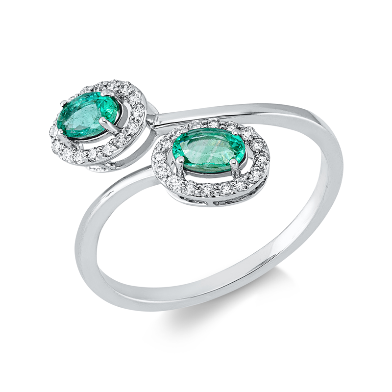 Ring 4er-Krappe 18 kt WG