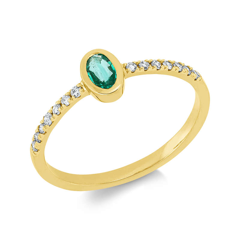 Ring Zarge 18 kt GG, Fassung rhodiniert