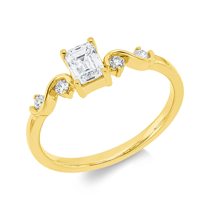 Ring 4er-Krappe 18 kt GG