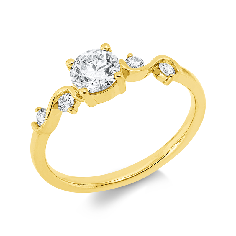 Ring 4er-Krappe 18 kt GG