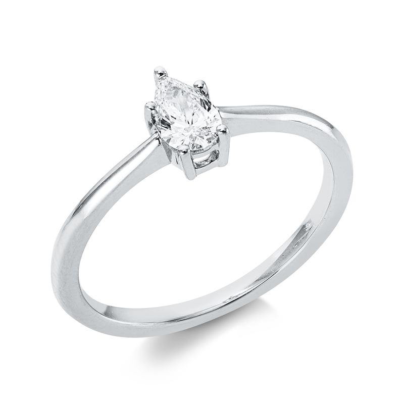 Ring 4er-Krappe 18 kt WG+P950, 90130202