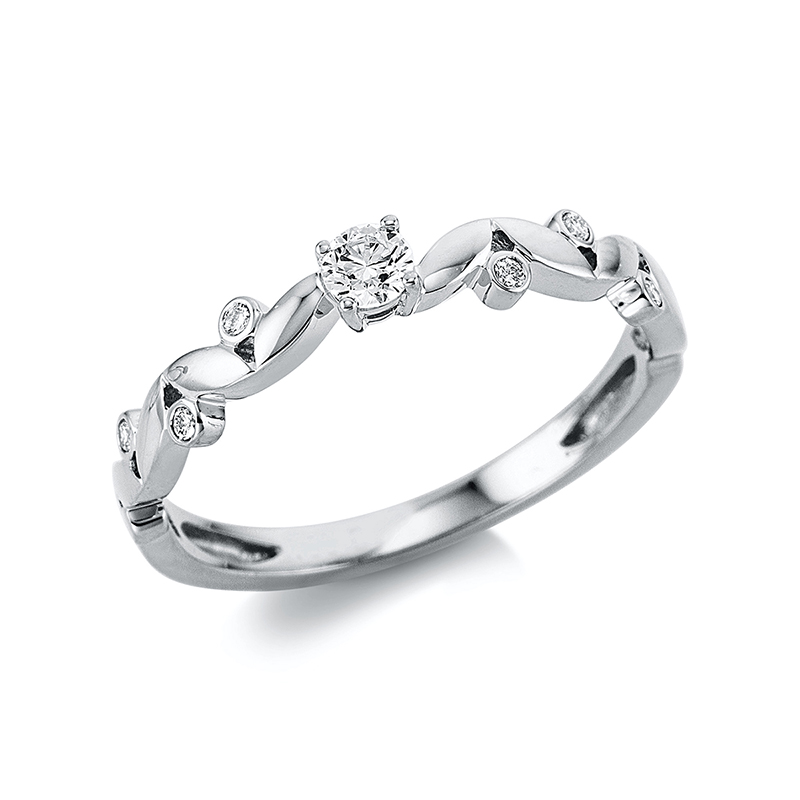 Ring 4er-Krappe 18 kt WG