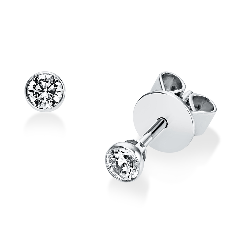 Ohrstecker Zarge 14 kt WG
