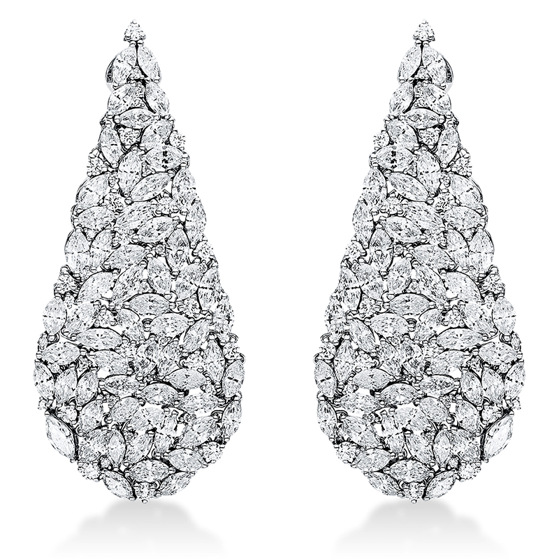 Ohrschmuck 18 kt WG Tropfen