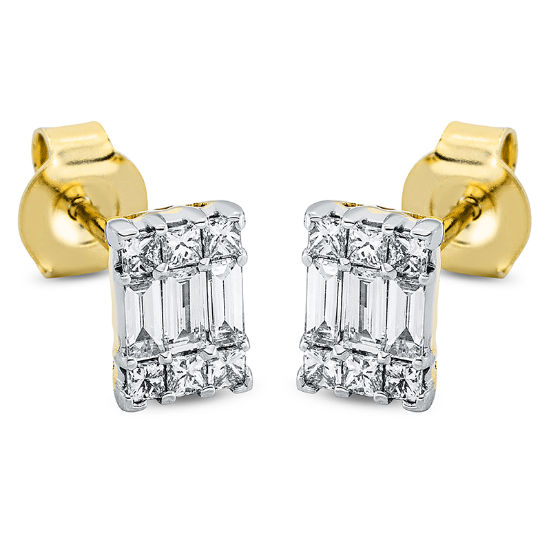 Ohrstecker 18 kt GG+WG