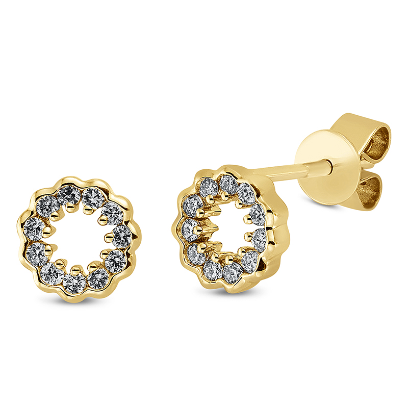 Ohrstecker 18 kt GG Kreise