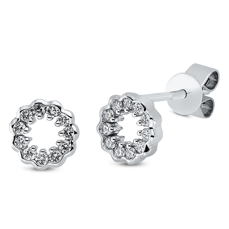 Ohrstecker 18 kt WG Kreise