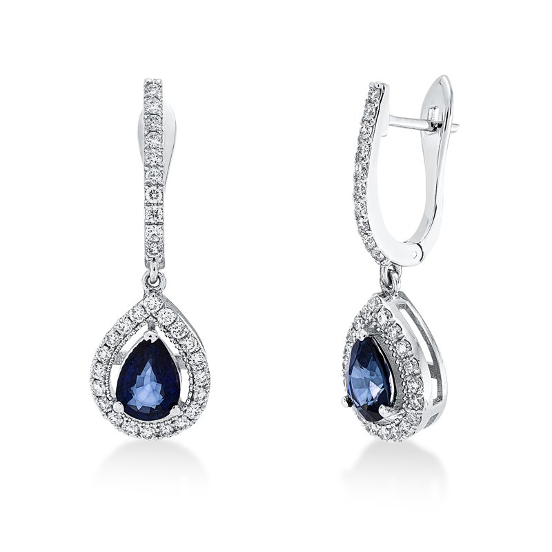 Ohrschmuck 18 kt WG Tropfen