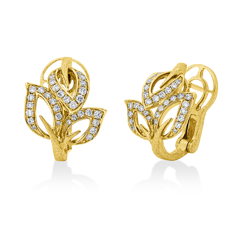 Ohrschmuck 18 kt GG, mattiert
