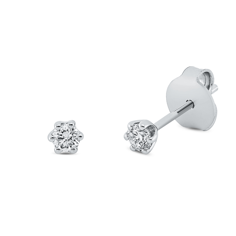 Ohrstecker 6er-Krappe 18 kt WG