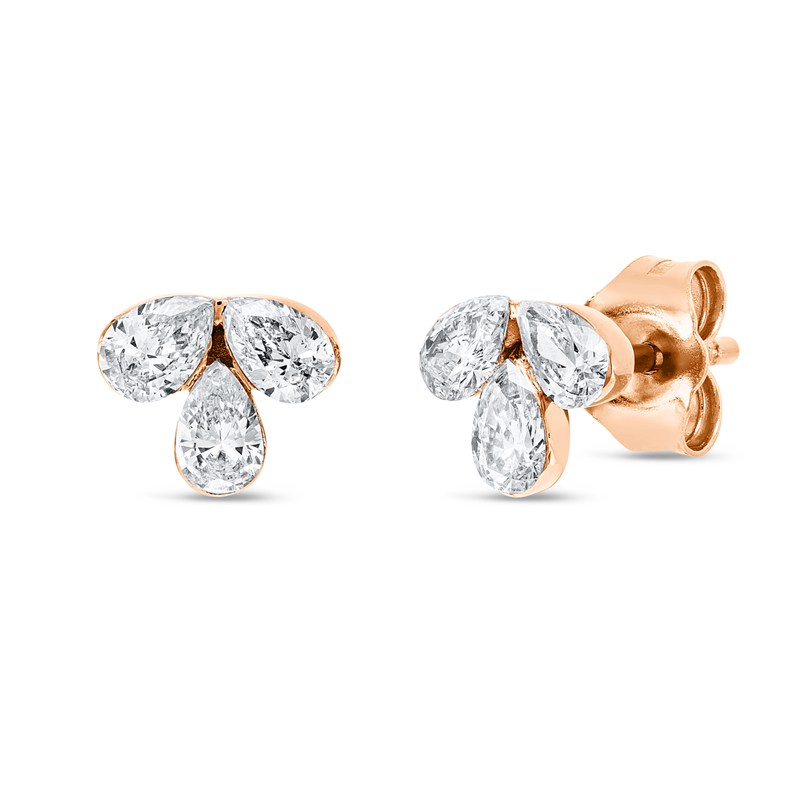 Ohrstecker Zarge 18 kt RG