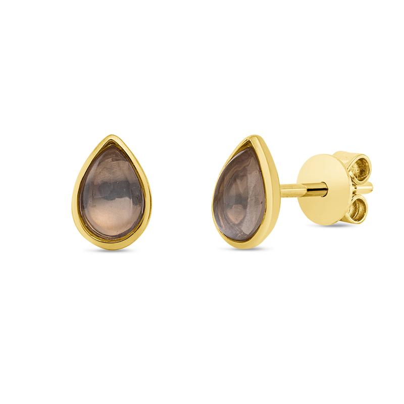 Ohrstecker Zarge 18 kt GG Tropfen