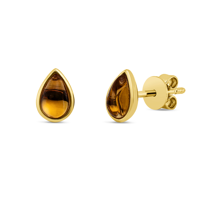 Ohrstecker Zarge 18 kt GG Tropfen