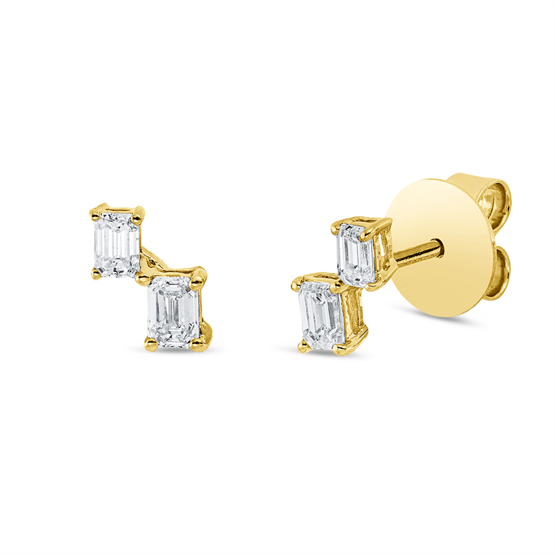 Ohrstecker 4er-Krappe 18 kt GG