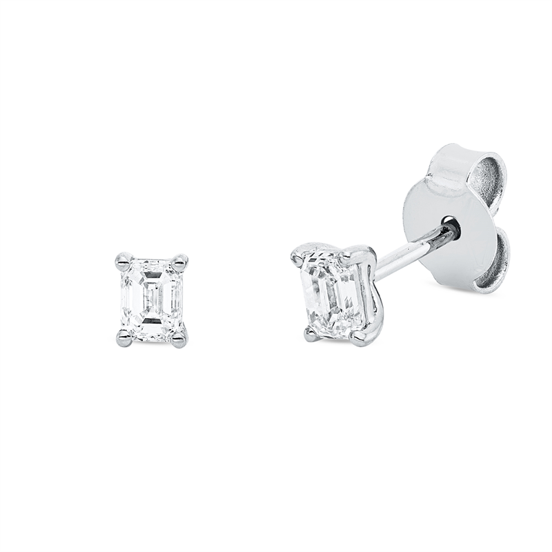 Ohrstecker 4er-Krappe 18 kt WG