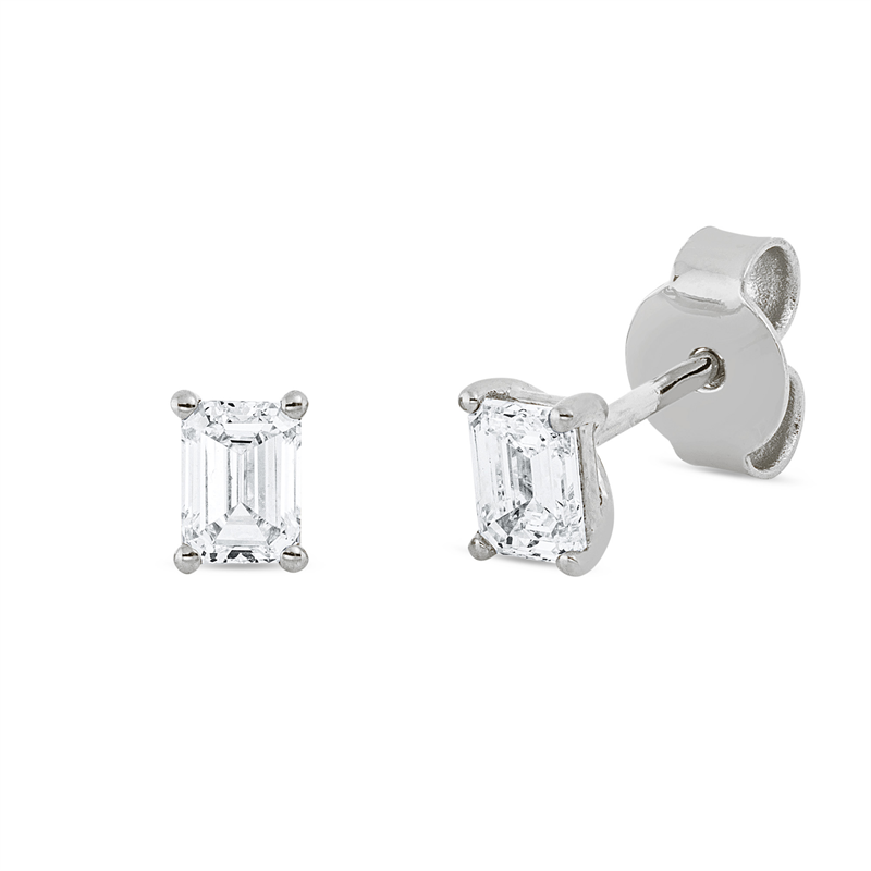Ohrstecker 4er-Krappe 18 kt WG, GIA6512999070 + GIA651298477