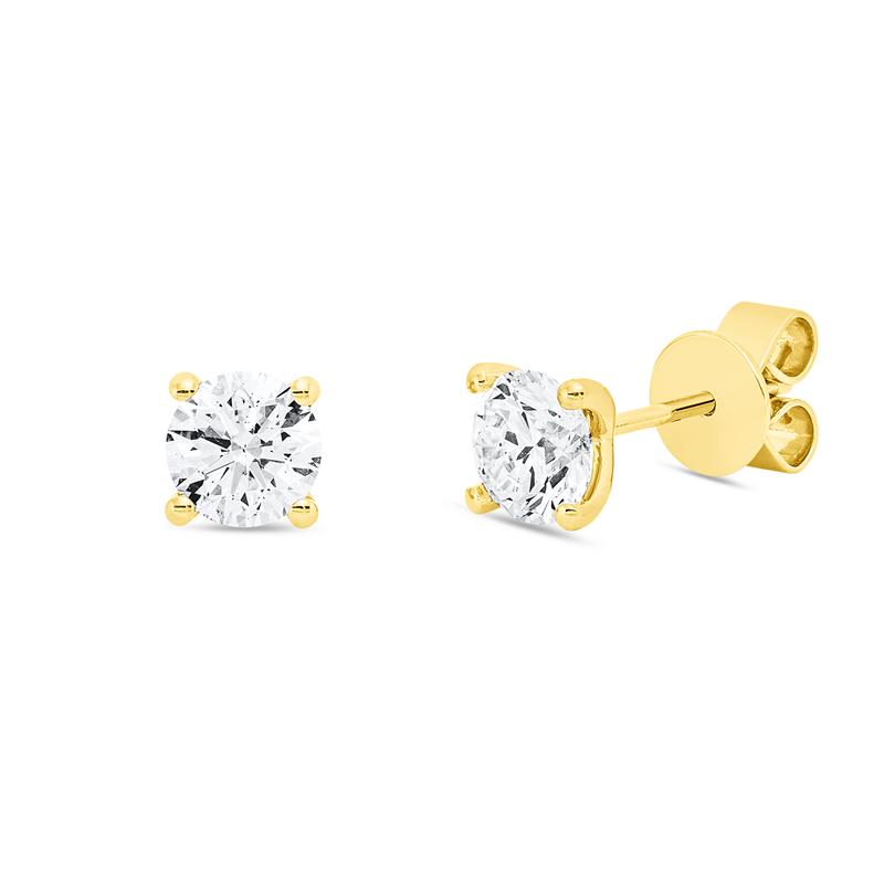 Ohrstecker 4er-Krappe 18 kt GG, GIA2544386452+GIA1549715026