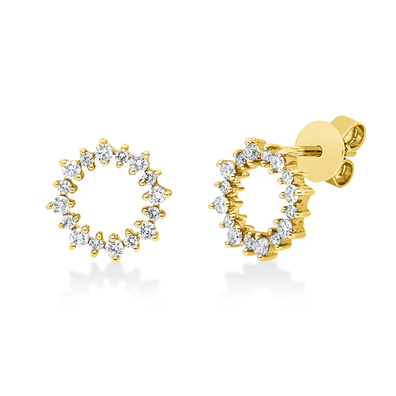 Ohrstecker 14 kt GG Kreis