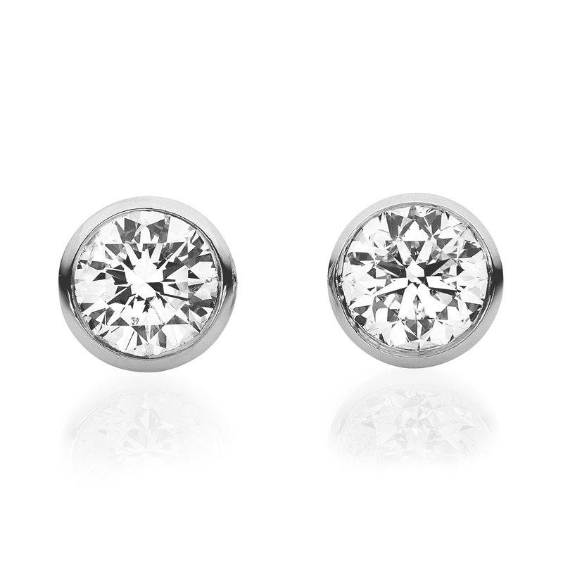 Ohrstecker Zarge 14 kt WG