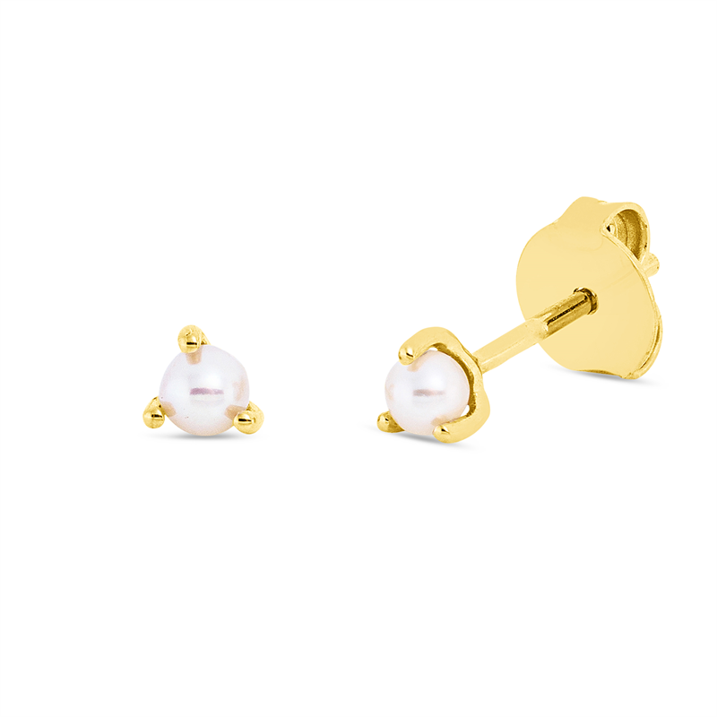 Ohrstecker 3er-Krappe 18 kt GG