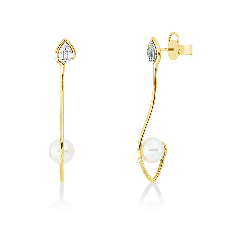 Ohrschmuck 18 kt GG+WG