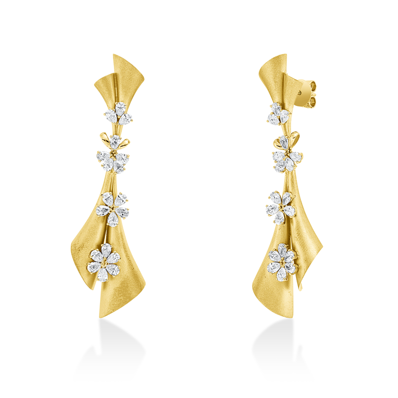 Ohrschmuck 18 kt GG, mattiert