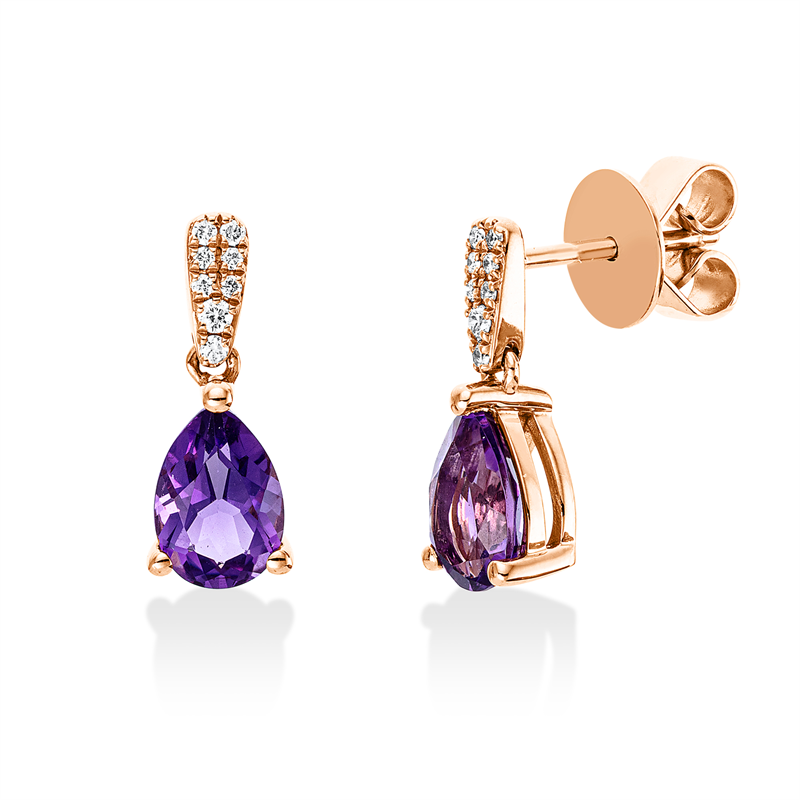 Ohrschmuck 18 kt RG Tropfen