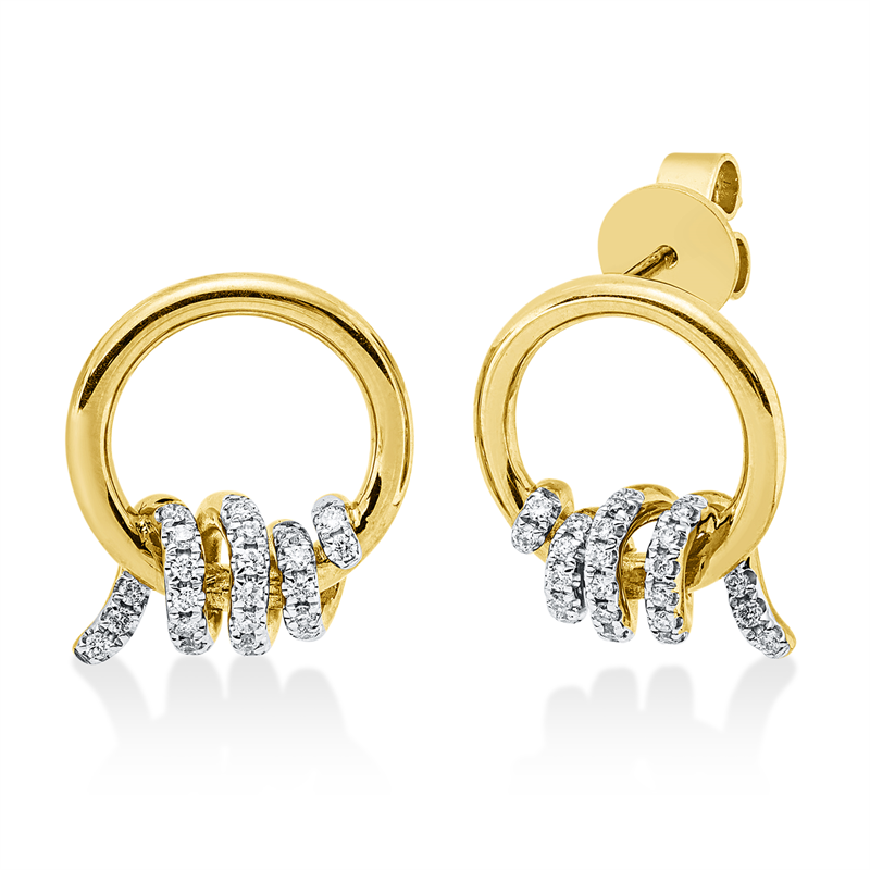 Ohrstecker 18 kt GG+WG