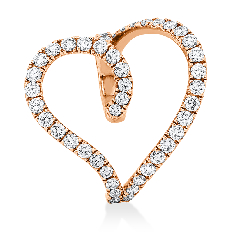Creolen 18 kt RG Herz, Ohrmanschette