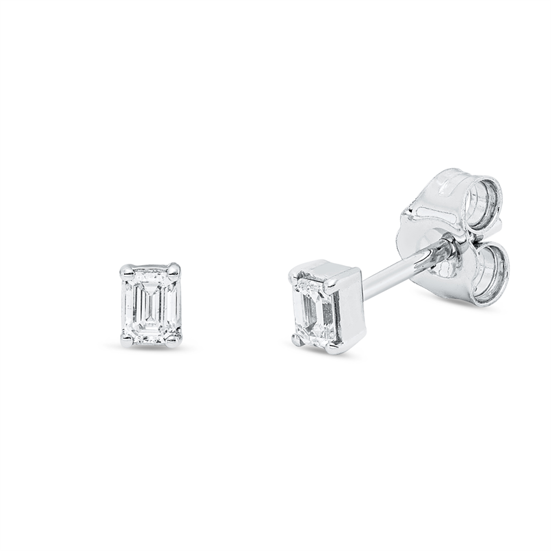 Ohrstecker 4er-Krappe 18 kt WG
