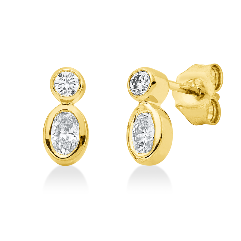Ohrstecker Zarge 18 kt GG