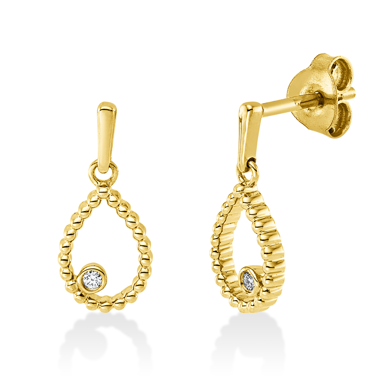 Ohrschmuck Zarge 18 kt GG Tropfen