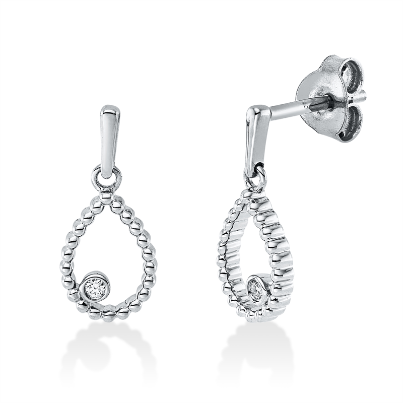 Ohrschmuck Zarge 18 kt WG Tropfen